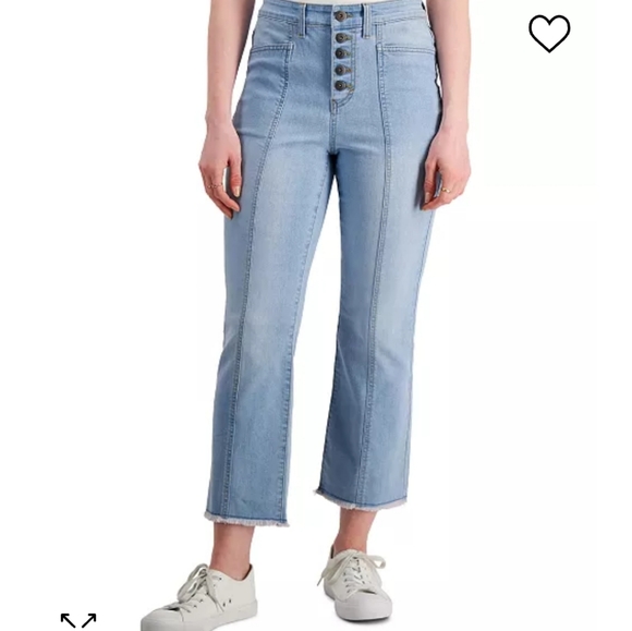 Style & Co cropped flare button fly jeans - Picture 8 of 8
